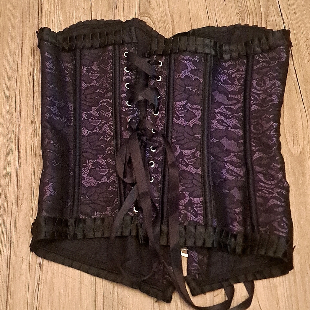 Purple lacy corset